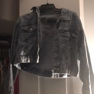 Denim crop jacket